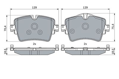 Bosch Bremsbeläge vorne (Satz) [Hersteller-Nr. 0986494940] für BMW, Mini von Bosch
