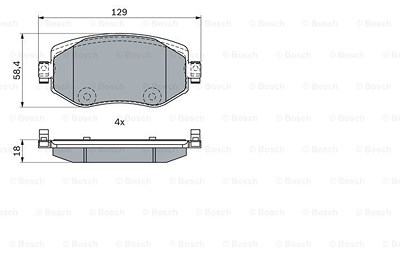 Bosch Bremsbelagsatz, Scheibenbremse [Hersteller-Nr. 0986424386] für Renault von Bosch