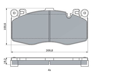 Bosch Bremsbelagsatz, Scheibenbremse [Hersteller-Nr. 0986424387] für BMW von Bosch