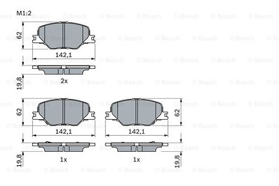 Bosch Bremsbeläge vorne (Satz) [Hersteller-Nr. 0986424868] für Opel von Bosch