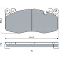 Bremsbelagsatz BOSCH 0 986 424 387, Vorne von Bosch