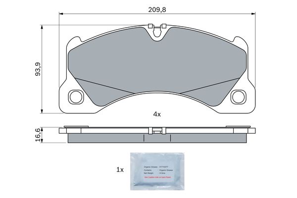 Bremsbelagsatz, Scheibenbremse Vorderachse Bosch 0 986 424 970 Bremsbelagsatz, Scheibenbremse Vorderachse Bosch 0 986 424 970 von Bosch