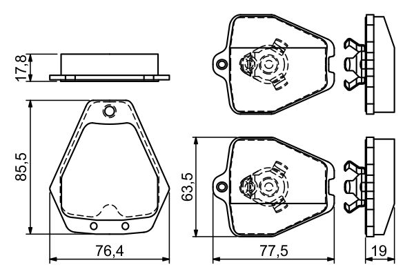 Bremsbelagsatz, Scheibenbremse Vorderachse Bosch 0 986 494 215 Bremsbelagsatz, Scheibenbremse Vorderachse Bosch 0 986 494 215 von Bosch