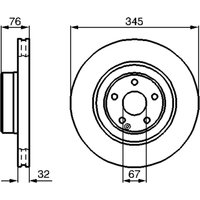 Bremsscheibe BOSCH 0 986 478 964 vorne, belüftet, hochkarbonisiert, 1 Stück von Bosch