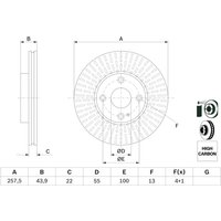 Bremsscheibe BOSCH 0 986 479 E56 vorne, belüftet, hochkarbonisiert, 1 Stück von Bosch