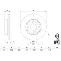 Bremsscheibe BOSCH 0 986 479 G91 vorne, belüftet, 1 Stück von Bosch