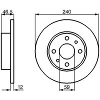 Bremsscheibe BOSCH 0 986 478 353 vorne, voll, 1 Stück von Bosch