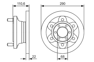 Bosch Bremsscheibe [Hersteller-Nr. 0986479S95] für Iveco von Bosch