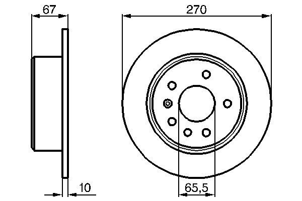 Bremsscheibe Hinterachse Bosch 0 986 478 267 von Bosch