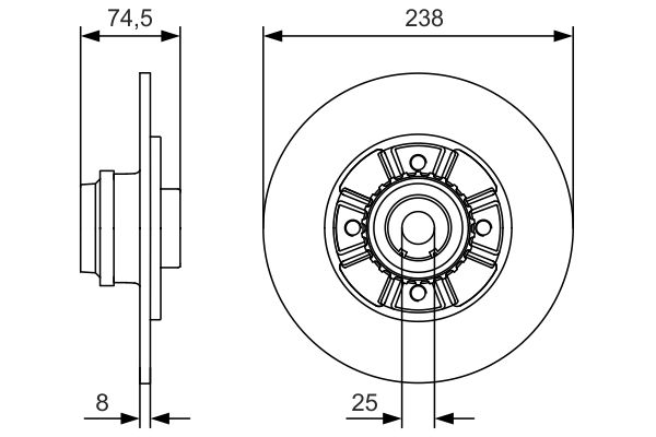 Bremsscheibe Hinterachse Bosch 0 986 479 760 Bremsscheibe Hinterachse Bosch 0 986 479 760 von Bosch