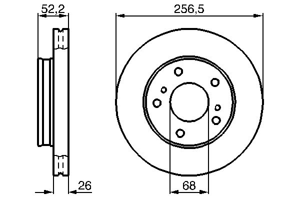 Bremsscheibe Vorderachse Bosch 0 986 478 485 von Bosch