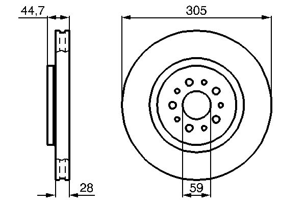 Bremsscheibe Vorderachse Bosch 0 986 478 711 von Bosch