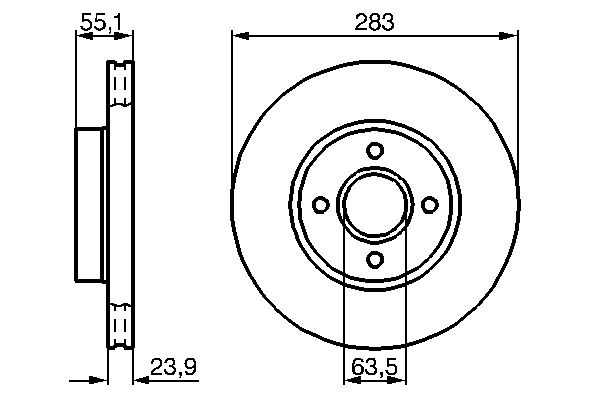 Bremsscheibe Vorderachse Bosch 0 986 478 814 von Bosch