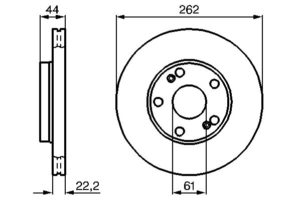 Bremsscheibe Vorderachse Bosch 0 986 478 864 von Bosch