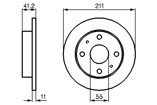 Bremsscheibe Vorderachse Bosch 0 986 479 119 von Bosch