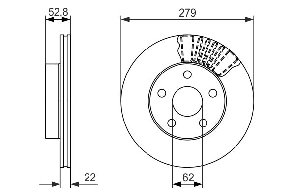 Bremsscheibe Vorderachse Bosch 0 986 479 618 von Bosch