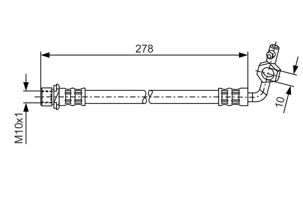 Bremsschlauch Hinterachse links Bosch 1 987 476 113 von Bosch