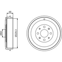 Bremstrommel BOSCH 0 986 477 208 von Bosch