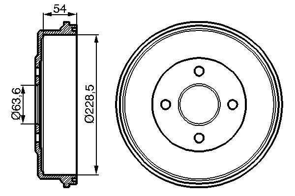 Bremstrommel Hinterachse Bosch 0 986 477 051 Bremstrommel Hinterachse Bosch 0 986 477 051 von Bosch