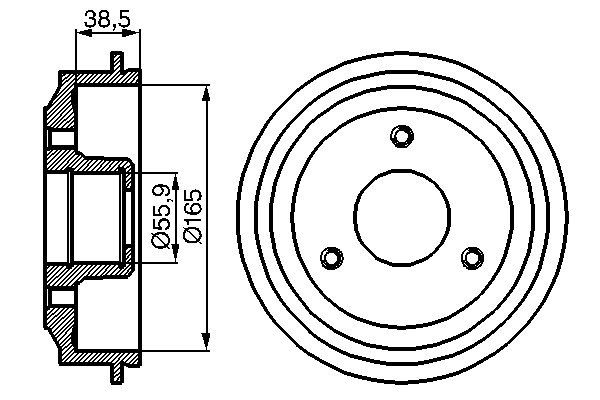 Bremstrommel Hinterachse Bosch 0 986 477 066 Bremstrommel Hinterachse Bosch 0 986 477 066 von Bosch