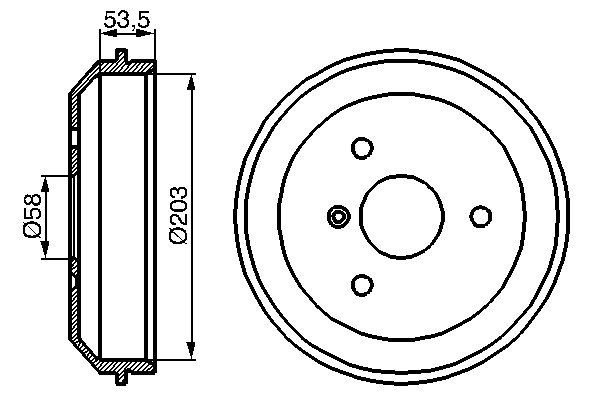 Bremstrommel Hinterachse Bosch 0 986 477 103 von Bosch