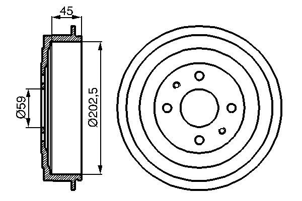 Bremstrommel Hinterachse Bosch 0 986 477 109 Bremstrommel Hinterachse Bosch 0 986 477 109 von Bosch