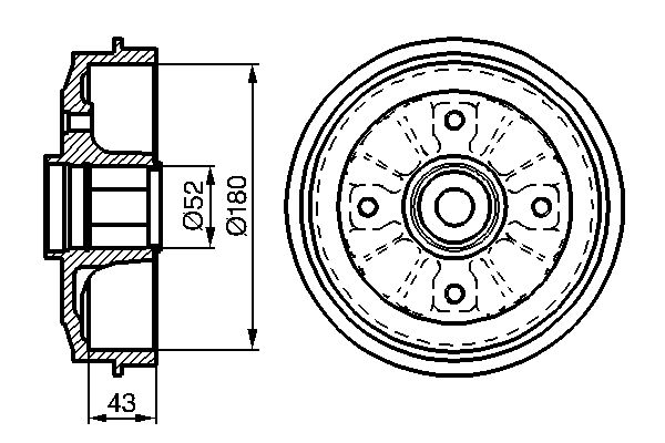 Bremstrommel Hinterachse Bosch 0 986 477 114 Bremstrommel Hinterachse Bosch 0 986 477 114 von Bosch