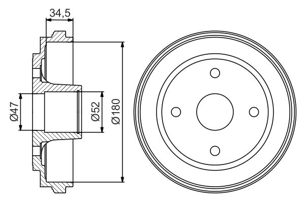 Bremstrommel Hinterachse Bosch 0 986 477 263 Bremstrommel Hinterachse Bosch 0 986 477 263 von Bosch