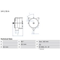 Drehstromgenerator BOSCH 0 986 031 270 von Bosch