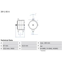 Drehstromgenerator BOSCH 0 986 039 490 von Bosch