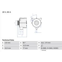 Drehstromgenerator BOSCH 0 986 039 790 von Bosch