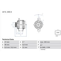 Drehstromgenerator BOSCH 0 986 048 740 von Bosch