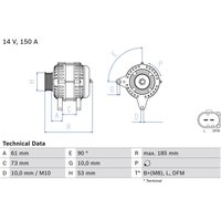 Drehstromgenerator BOSCH 0 986 048 921 von Bosch