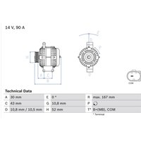 Drehstromgenerator BOSCH 0 986 080 500 von Bosch