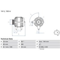 Drehstromgenerator BOSCH 0 986 084 690 von Bosch