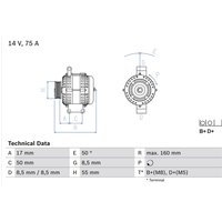 Drehstromlichtmaschine BOSCH 0 986 049 081 Drehstromlichtmaschine BOSCH 0 986 049 081 von Bosch