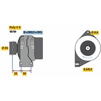 Drehstromlichtmaschine BOSCH 0 986 049 540 von Bosch