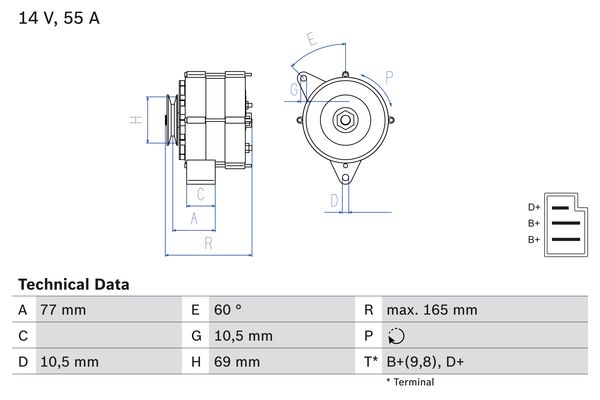 Generator Bosch 0 986 031 400 von Bosch