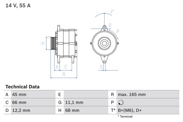 Generator Bosch 0 986 033 890 von Bosch