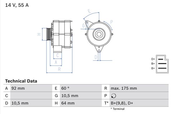 Generator Bosch 0 986 034 050 von Bosch