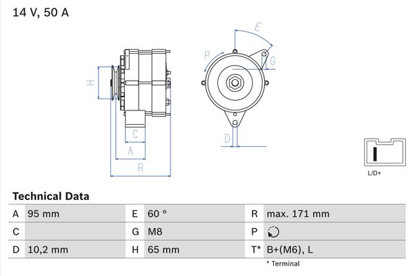 Generator Bosch 0 986 034 830 von Bosch
