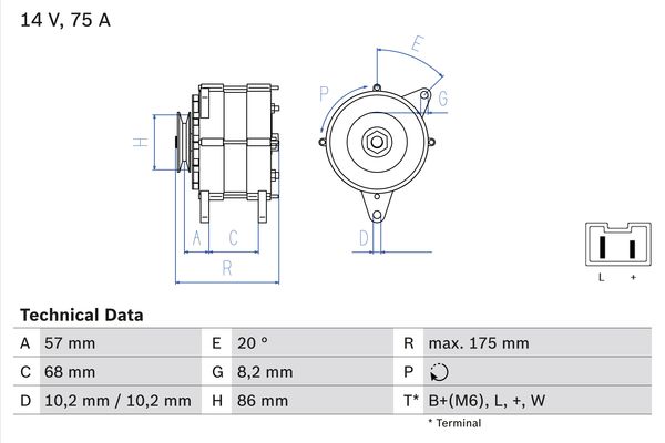 Generator Bosch 0 986 034 861 Generator Bosch 0 986 034 861 von Bosch
