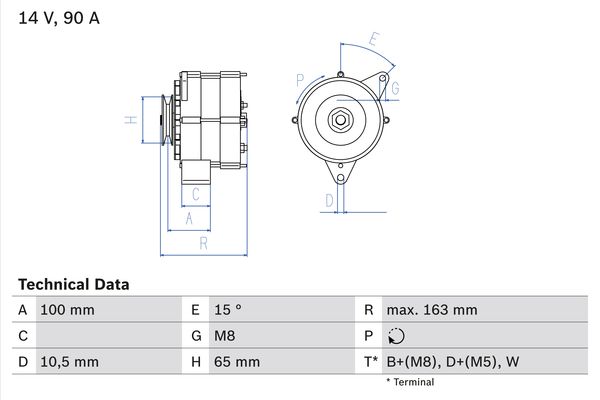 Generator Bosch 0 986 036 790 von Bosch