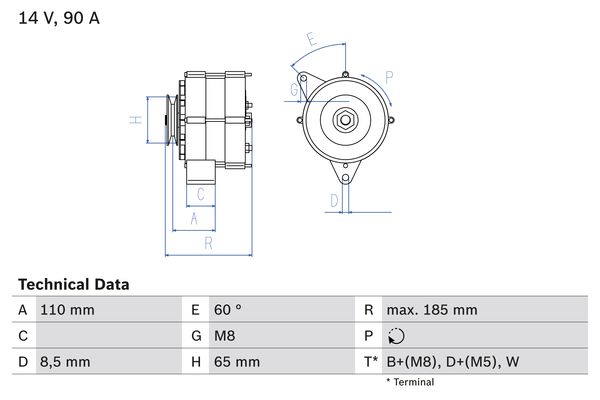 Generator Bosch 0 986 038 090 von Bosch