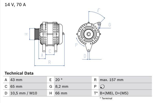 Generator Bosch 0 986 038 740 von Bosch