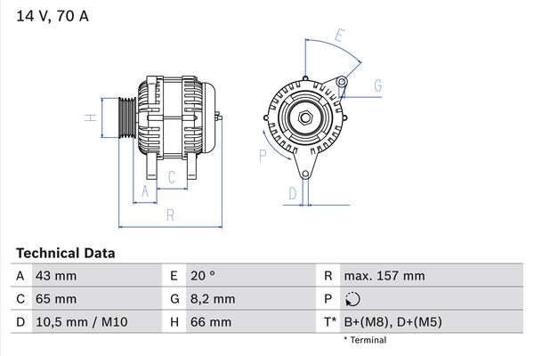 Generator Bosch 0 986 038 740 von Bosch