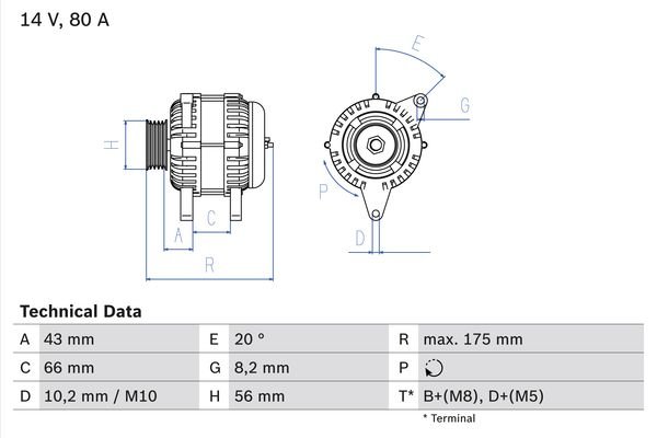 Generator Bosch 0 986 038 781 von Bosch
