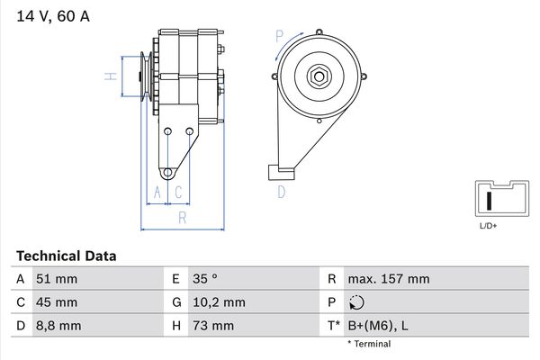 Generator Bosch 0 986 038 841 von Bosch