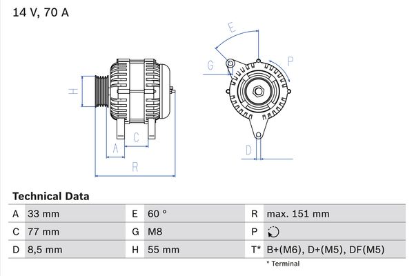 Generator Bosch 0 986 039 510 von Bosch