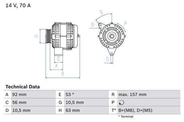 Generator Bosch 0 986 039 760 Generator Bosch 0 986 039 760 von Bosch
